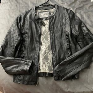 Faux leather jacket